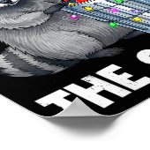 Funny I'm Just Here For The Snacks Raccoon Christm Poster (Ecke)