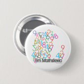 Funny Im Mathslexic Design Button (Vorne & Hinten)