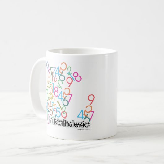 Funny Im Mathslexic Design Kaffeetasse (Vorderseite Links)