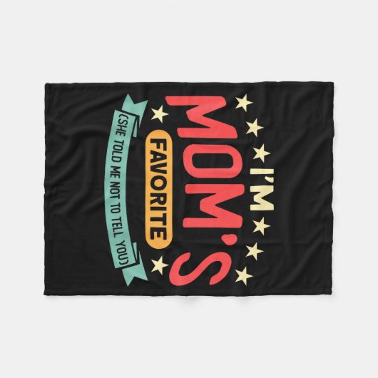 Funny I'm Mom's Favorite Son Daughter In Law Favor Fleecedecke (Vorderseite (Horizontal))