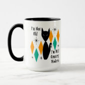 Funny I'm Not Old I'm Mid Century Modern Black Cat Tasse (Links)