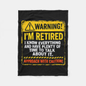 Funny I'm Retired Approach With Caution Men Dad Gr Fleecedecke (Vorderseite)