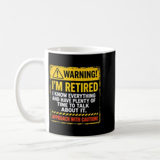Funny I'm Retired Approach With Caution Men Dad Gr Kaffeetasse (Links)