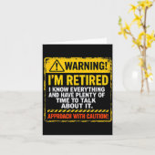 Funny I'm Retired Approach With Caution Men Dad Gr Karte (Gelbe Blume)