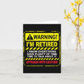 Funny I'm Retired Approach With Caution Men Dad Gr Karte (Gelbe Blume)