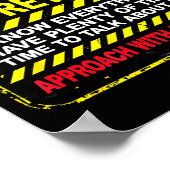 Funny I'm Retired Approach With Caution Men Dad Gr Poster (Ecke)