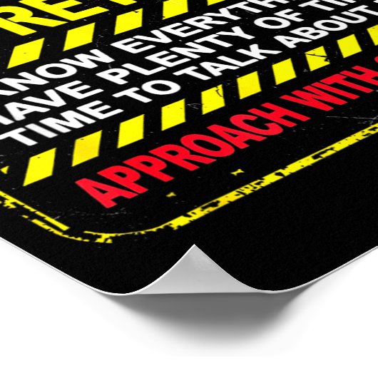 Funny I'm Retired Approach With Caution Men Dad Gr Poster (Ecke)