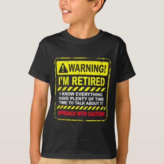 Funny I'm Retired Approach With Caution Men Dad Gr T-Shirt (Vorderseite)