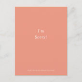 Funny I'm Sorry Apology Apologies Apologize Postkarte (Vorderseite)