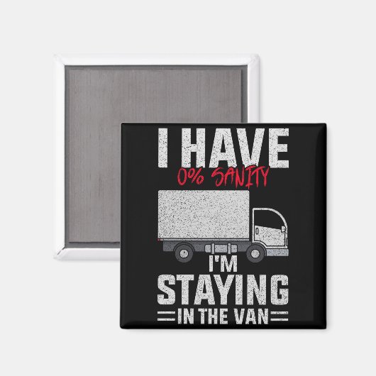 Funny I'm Staying In Tha Van Phasmophobia Man Wome Magnet (Vorderseite/Rückseite)