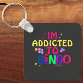 Funny Im süchtig nach Bingo Schlüsselanhänger (Vorderseite)