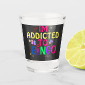 Funny Im süchtig nach Bingo Shot Glass Schnapsglas (Vorderseite)