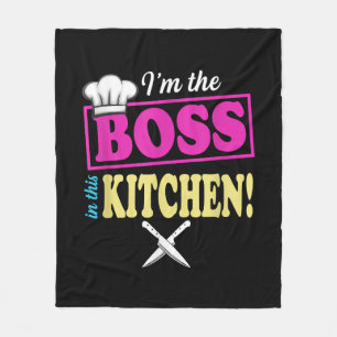 Funny im the Boss in dieser Küche T - Shirt Kochen Fleecedecke