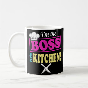 Funny im the Boss in dieser Küche T - Shirt Kochen Kaffeetasse