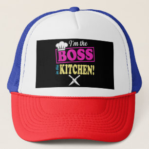 Funny im the Boss in dieser Küche T - Shirt Kochen Truckerkappe