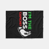 Funny I'm The Boss Italian Nonna Nonno Cache Humor Fleecedecke (Vorderseite (Horizontal))