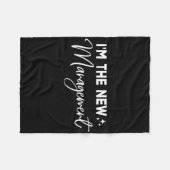 Funny I'm The New Management Cute New Bride Honeym Fleecedecke (Vorderseite (Horizontal))