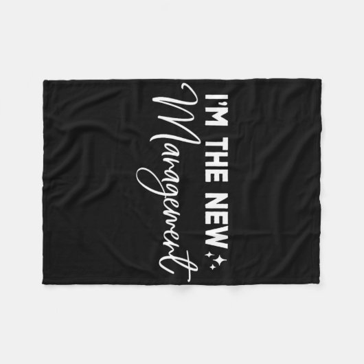 Funny I'm The New Management Cute New Bride Honeym Fleecedecke (Vorderseite (Horizontal))