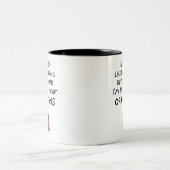 Funny I'm Thinking About Orangutans Primate Lover  Zweifarbige Tasse (Mittel)