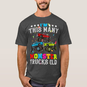 Funny Im This many Monster Truck Altes 3. Geburtst T-Shirt