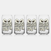 Funny "I'M WATCHING YOU" Retro Eyes Coffee Mug - O Dosenglas (Hinten)