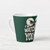 Funny "I'M WATCHING YOU" Retro Eyes Coffee Mug - O Milchtasse (Linke Ecke)
