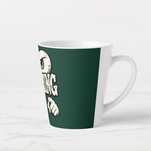 Funny "I'M WATCHING YOU" Retro Eyes Coffee Mug - O Milchtasse (Rechts)