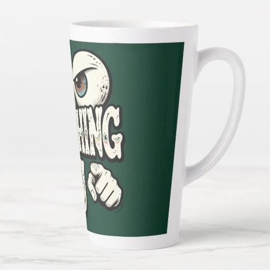 Funny "I'M WATCHING YOU" Retro Eyes Coffee Mug - O Milchtasse (Rechts)