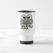 Funny "I'M WATCHING YOU" Retro Eyes Coffee Mug - O Reisebecher (Mittel)