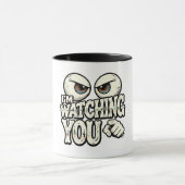Funny "I'M WATCHING YOU" Retro Eyes Coffee Mug - O Tasse (Zentrum)