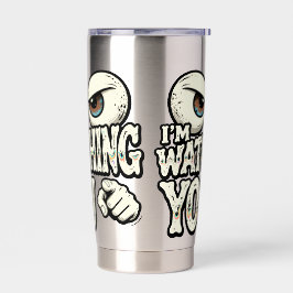 Funny "I'M WATCHING YOU" Retro Eyes Coffee Mug - O Thermobecher