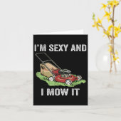 Funny Im Y und ich mähen es Karte (Gelbe Blume)