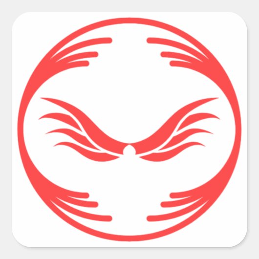 Funny Image inmitten eines lustigen Designs Quadratischer Aufkleber (Vorderseite)