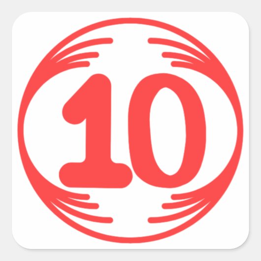 Funny Image inmitten eines lustigen Designs Quadratischer Aufkleber (Vorderseite)