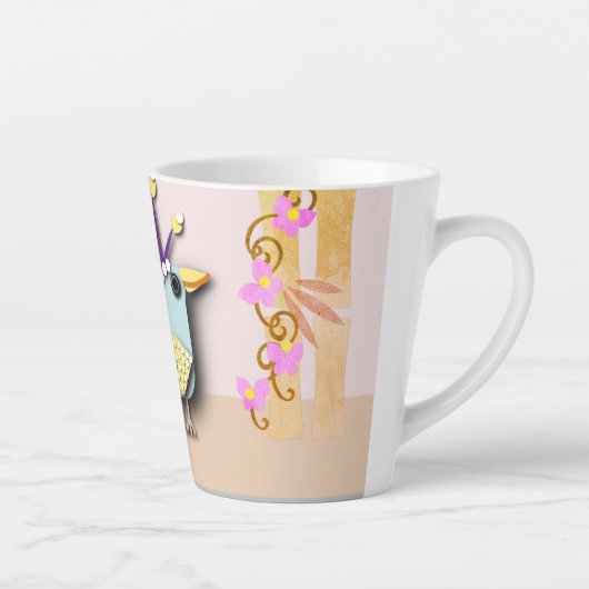 Funny Imaginary Bird Milchtasse (Rechts)