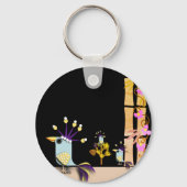 Funny Imaginary Birds  Schlüsselanhänger (Rückseite)