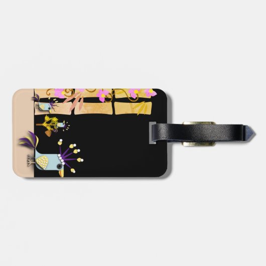 Funny Imagination Birds Gepäckanhänger (Rückseite horizontal)