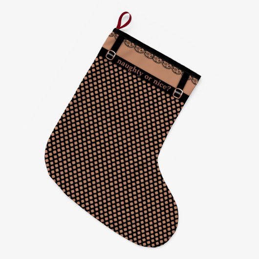 Funny Imitats Fishnet Strumpfhosiery Naughty oder Großer Weihnachtsstrumpf (Vorderansicht (hängend))
