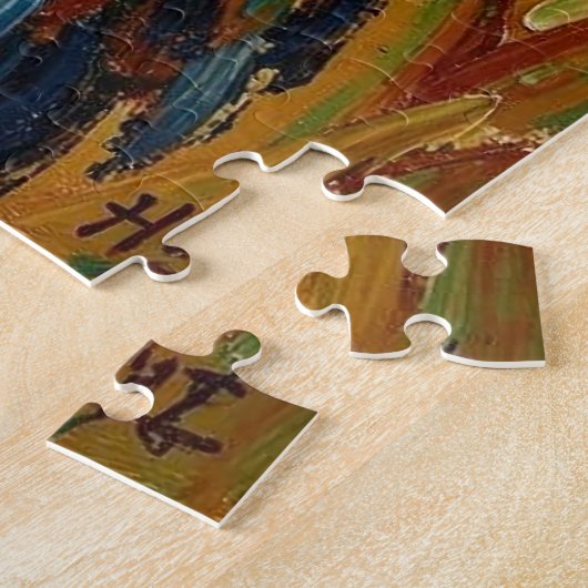 Funny Impasto Ostrich on a Ranch  Puzzle (Seite)