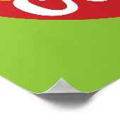 Funny in Pizza Wir Crust Retro Küche Art Deco Poster (Ecke)