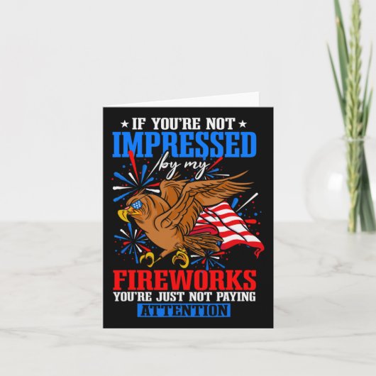 Funny Independence Day Feuerwerk Karte (Vorderseite)
