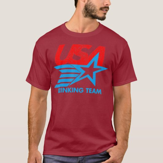 Funny Independence Day T USA Drink Team 4. T-Shirt (Vorderseite)