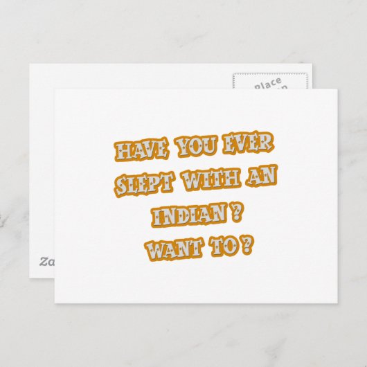 Funny Indian Pick-Up Line Postkarte (Vorne/Hinten)
