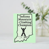 Funny Indiana Mountain Klettermeister Postkarte (Stehend Vorderseite)