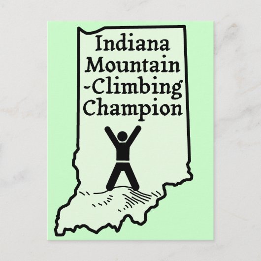 Funny Indiana Mountain Klettermeister Postkarte (Vorderseite)