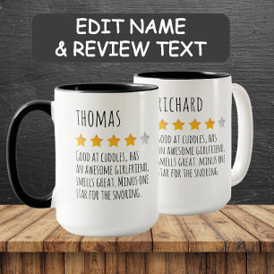 Funny Individuelle Name 5 Star Review Tasse Gesche