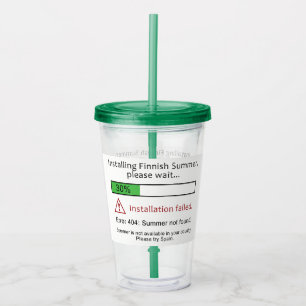 Funny individuelle Name Finnischer Sommertumbler Acryltrinkbecher