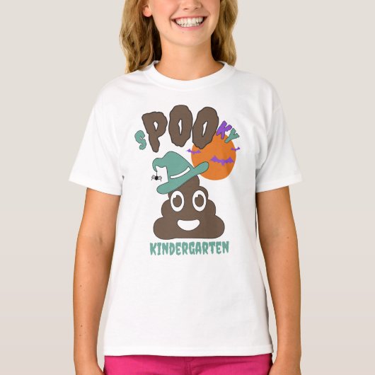 Funny Individuelle Name Grade Year Spooky Poo T-Shirt (Vorderseite)