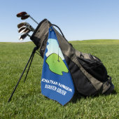 Funny Individuelle Name Scratch Golfer Modern Golfhandtuch (Gras)