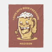 Funny Individuelle Name & Text Beer Fleecedecke (Vorderseite)